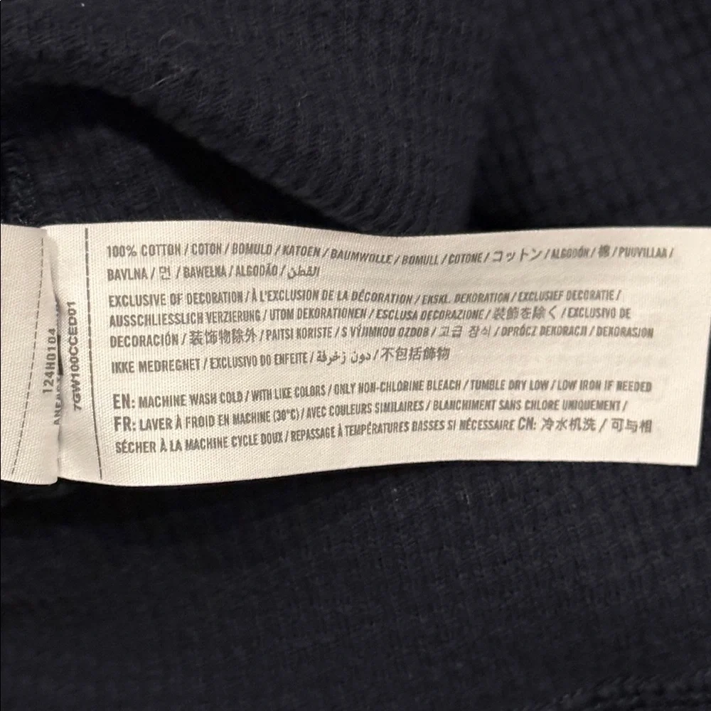 Abercrombie & Fitch Navy Blue Henley Shirt - Picture 6 of 6